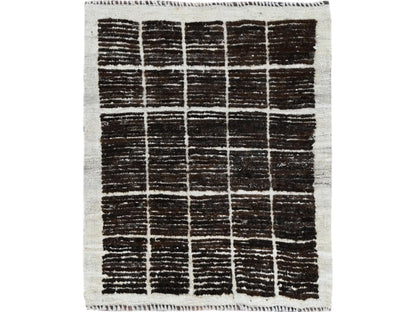 Brown 2'3" x 2'8" Tribal & Geometric Hand knotted Wool Rug - Sku: O01391