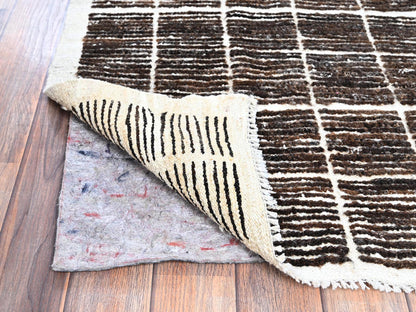 Brown 2'3" x 2'8" Tribal & Geometric Hand knotted Wool Rug - Sku: O01391