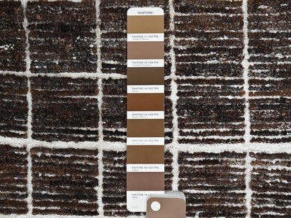Brown 2'3" x 2'8" Tribal & Geometric Hand knotted Wool Rug - Sku: O01391