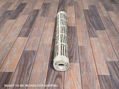 Brown 2'3" x 2'8" Tribal & Geometric Hand knotted Wool Rug - Sku: O01391