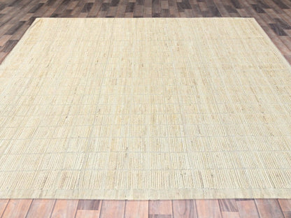 Ivory 8'1" x 9'10" Tribal & Geometric Hand knotted Wool Rug - Sku: O01424