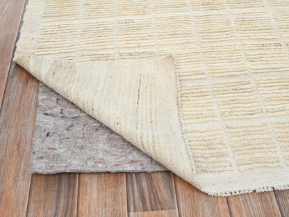 Ivory 8'1" x 9'10" Tribal & Geometric Hand knotted Wool Rug - Sku: O01424
