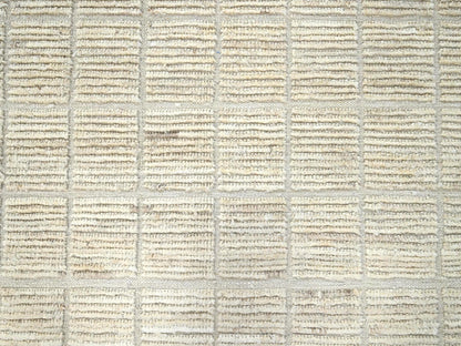 Ivory 8'1" x 9'10" Tribal & Geometric Hand knotted Wool Rug - Sku: O01424