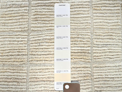 Ivory 9'1" x 11'9" Tribal & Geometric Hand knotted Wool Rug - Sku: O01426