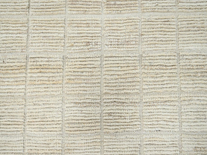 Ivory 9'1" x 11'9" Tribal & Geometric Hand knotted Wool Rug - Sku: O01426