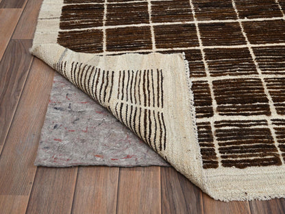 Brown 12'10" x 14'10" Tribal & Geometric Hand knotted Wool Rug - Sku: O01433