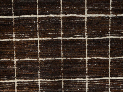 Brown 12'10" x 14'10" Tribal & Geometric Hand knotted Wool Rug - Sku: O01433