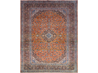 Kashan Tribal hand-knotted wool rug in Red, 9'8" x 12'8", SKU O0143