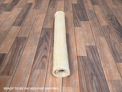 Tribal & Geometric hand-knotted wool rug in Ivory, 2'5" x 2'9" — SKU O01447 (view 5)