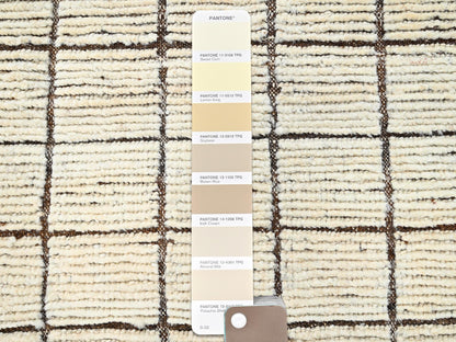 Ivory 2'9" x 7'9" Tribal & Geometric Hand knotted Wool Rug - Sku: O01451