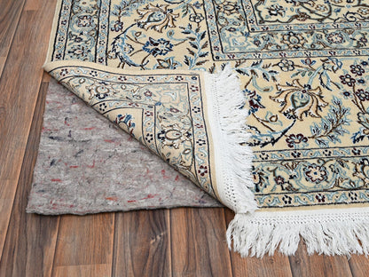 Ivory 9'11" x 14'2" Persian Hand knotted Wool/Silk Rug - Sku: O01462