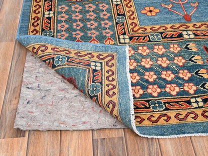 Blue 9'1" x 11'7" Heriz Hand knotted Wool Rug - Sku: O01492