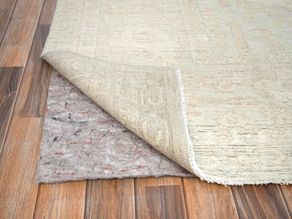 Peshawar Oushak hand-knotted wool rug in Ivory, 8'1" x 9'5" — SKU O01495 (view 5)