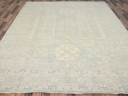 Khotan Oushak hand-knotted wool rug in Gray, 7'11" x 9'7" — SKU O01498 (view 2)
