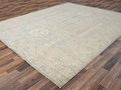 Khotan Oushak hand-knotted wool rug in Gray, 7'11" x 9'7" — SKU O01498 (view 3)
