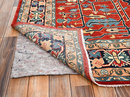 Heriz Heriz hand-knotted wool rug in Red & Midnight Blue, 7'10" x 9'7" — SKU O01507 (view 5)