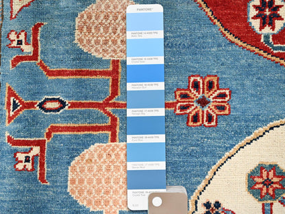 Blue 8'0" x 9'9" Kazak Hand knotted Wool Rug - Sku: O01516