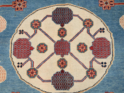 Blue 8'0" x 9'9" Kazak Hand knotted Wool Rug - Sku: O01516