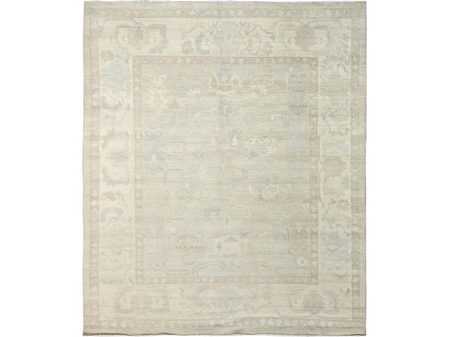 Oushak Oushak hand-knotted wool rug in Ivory, 8'3" x 9'6" — SKU O01519