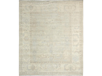Oushak Oushak hand-knotted wool rug in Ivory, 8'3" x 9'6" — SKU O01519