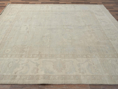 Oushak Oushak hand-knotted wool rug in Ivory, 8'3" x 9'6" — SKU O01519 (view 4)