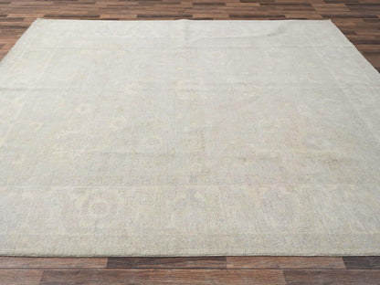Oushak Oushak hand-knotted wool rug in Ivory, 8'1" x 9'10" — SKU O01520 (view 4)