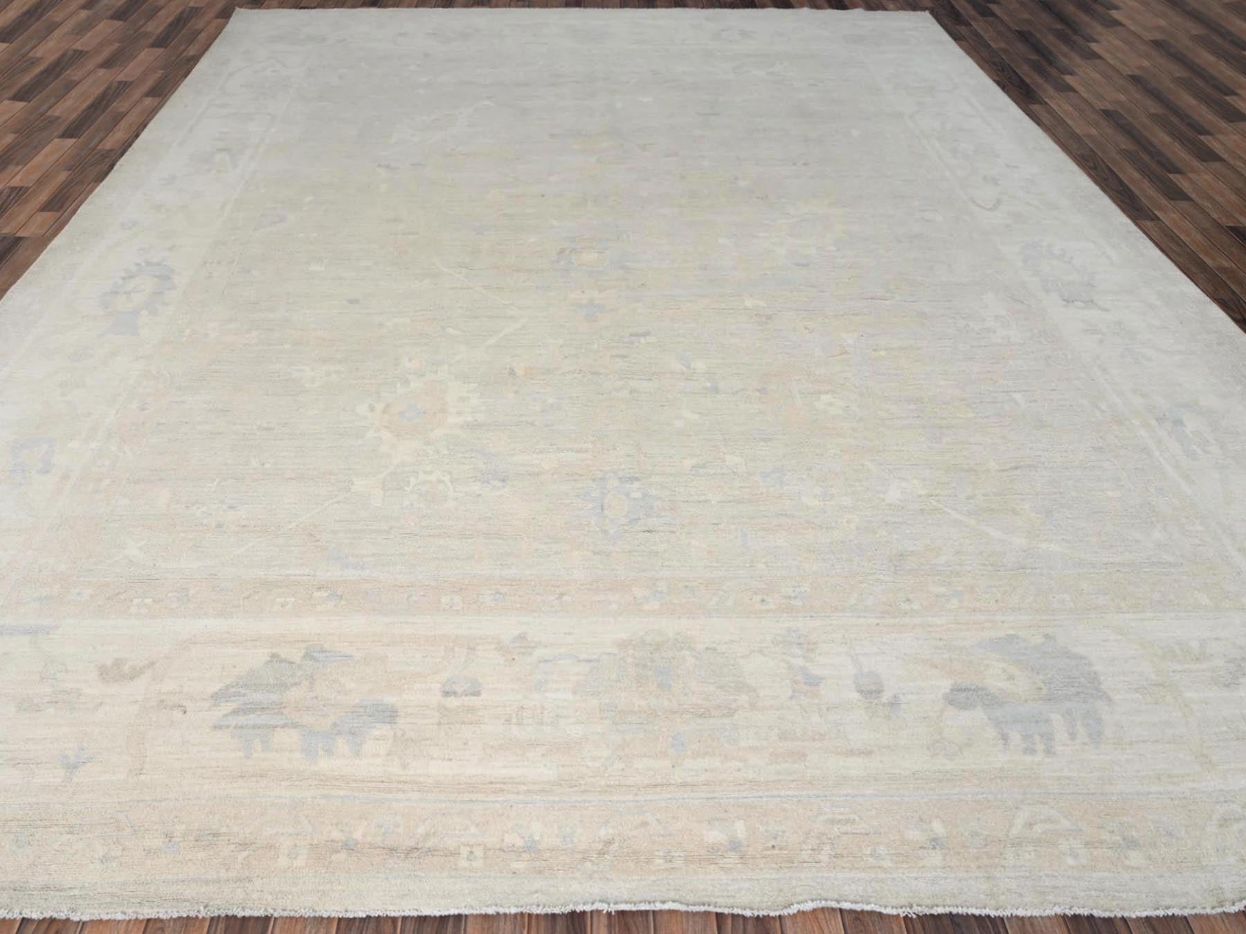 Oushak Oushak hand-knotted wool rug in Ivory, 11'11" x 14'2" — SKU O01523 (view 2)