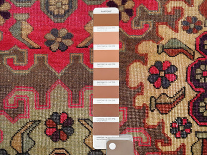 Brown 3'0" x 9'5" Vintage Hand knotted Wool Rug - Sku: O01528