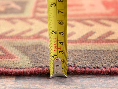 Brown 2'10" x 8'11" Vintage Hand knotted Wool Rug - Sku: O01531