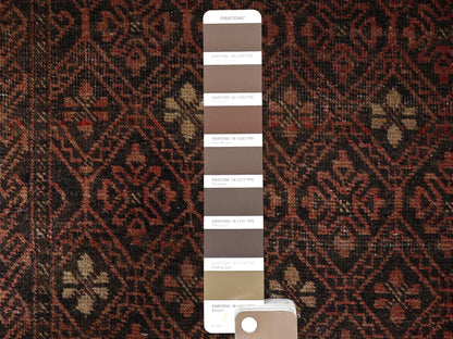 Brown 3'5" x 6'4" Tribal & Geometric Hand knotted Wool Rug - Sku: O01534