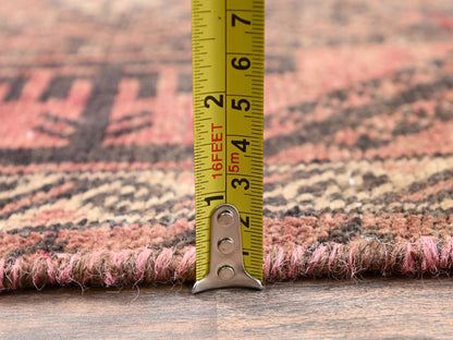 Brown 3'5" x 6'4" Tribal & Geometric Hand knotted Wool Rug - Sku: O01534