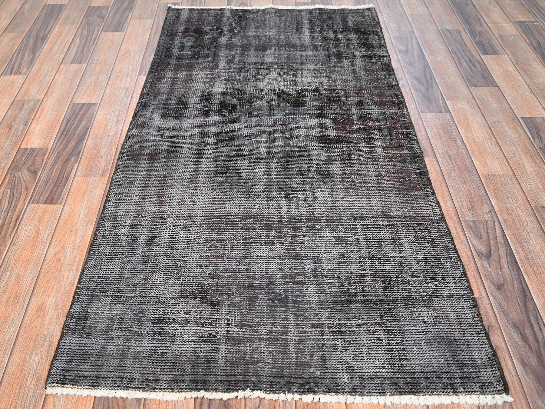 Tabriz Vintage hand-knotted wool rug in Overdyed, 2'10" x 5'7" — SKU O01538 (view 2)