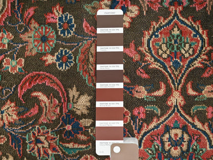 Brown 2'9" x 6'9" Vintage Hand knotted Wool Rug - Sku: O01540