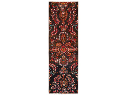 Brown 2'7" x 8'1" Vintage Hand knotted Wool Rug - Sku: O01548