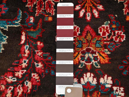 Brown 2'7" x 8'1" Vintage Hand knotted Wool Rug - Sku: O01548
