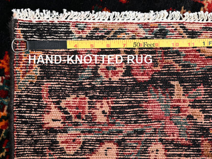 Brown 2'7" x 8'1" Vintage Hand knotted Wool Rug - Sku: O01548