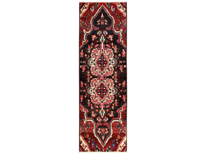 Brown 2'9" x 8'11" Vintage Hand knotted Wool Rug - Sku: O01549