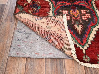 Brown 2'9" x 8'11" Vintage Hand knotted Wool Rug - Sku: O01549