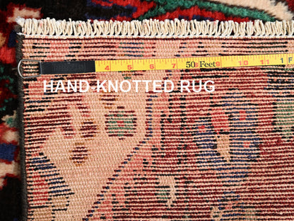 Brown 2'9" x 8'11" Vintage Hand knotted Wool Rug - Sku: O01549