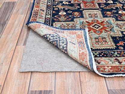 Blue 2'7" x 7'9" Tribal & Geometric Hand knotted Wool Rug - Sku: O0154