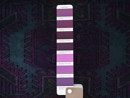 Vintage hand-knotted wool runner in Overdyed, 3' x 8'4" — SKU O01555 (view 4)