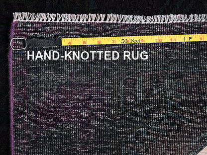 Vintage hand-knotted wool runner in Overdyed, 3' x 8'4" — SKU O01555 (view 7)