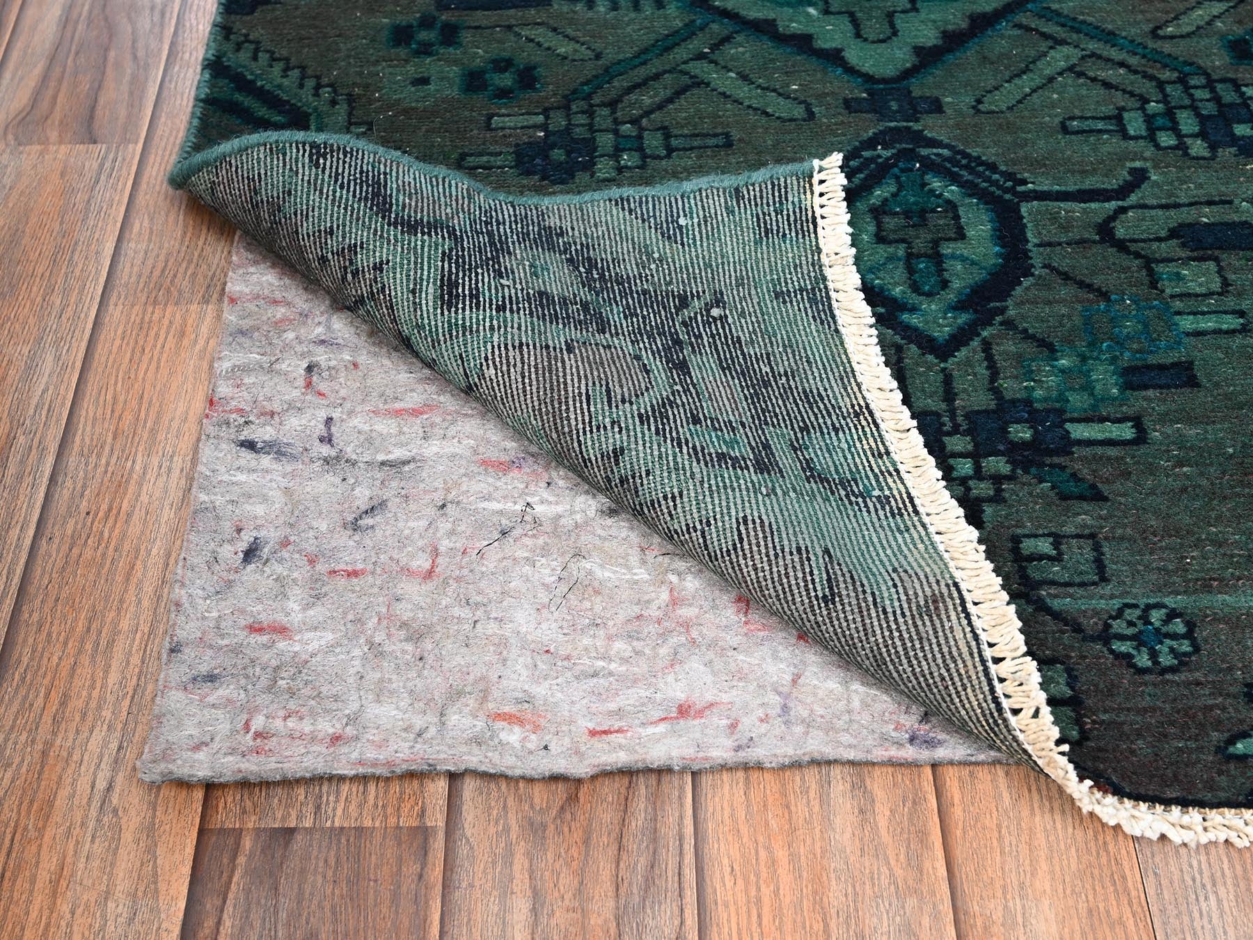 Hamadan Vintage hand-knotted wool runner in Overdyed, 2'7" x 9'10" — SKU O01558 (view 3)