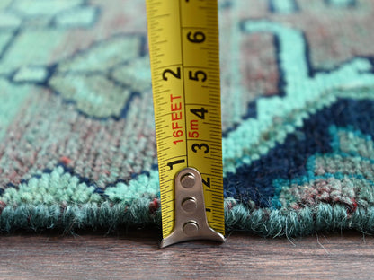 Hamadan Vintage hand-knotted wool runner in Overdyed, 2'7" x 9'10" — SKU O01558 (view 6)