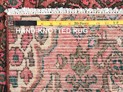 Pink 2'7" x 8'6" Vintage Hand knotted Wool Rug - Sku: O01559