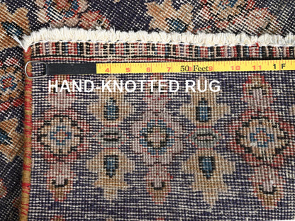 Vintage hand-knotted wool runner in Purple, 2'1" x 6'9" — SKU O01563 (view 7)