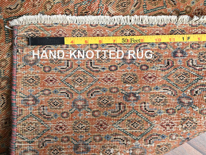 Pink 1'10" x 4'4" Vintage Hand knotted Wool Rug - Sku: O01564