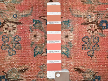 Vintage hand-knotted wool runner in Pink, 2'8" x 12'9" — SKU O01565 (view 4)