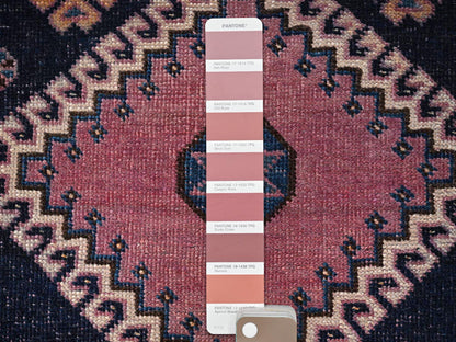 Blue 2'8" x 7'11" Vintage Hand knotted Wool Rug - Sku: O01567