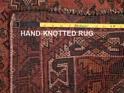Shiraz Vintage hand-knotted wool rug in Red & Ivory, 5'1" x 6'9" — SKU O01569 (view 7)